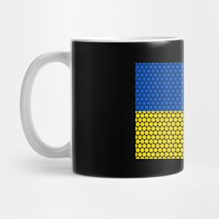 Ukrainian flag with floral print Mug